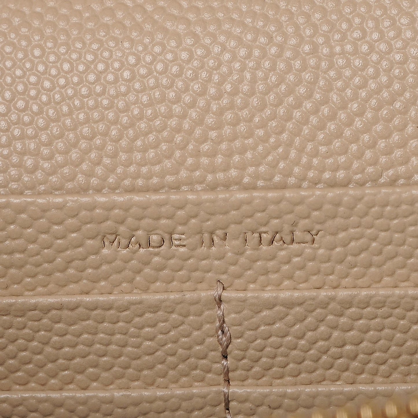 Grain De Poudre Matelasse Chevron Monogram Chain Wallet Nude Powder