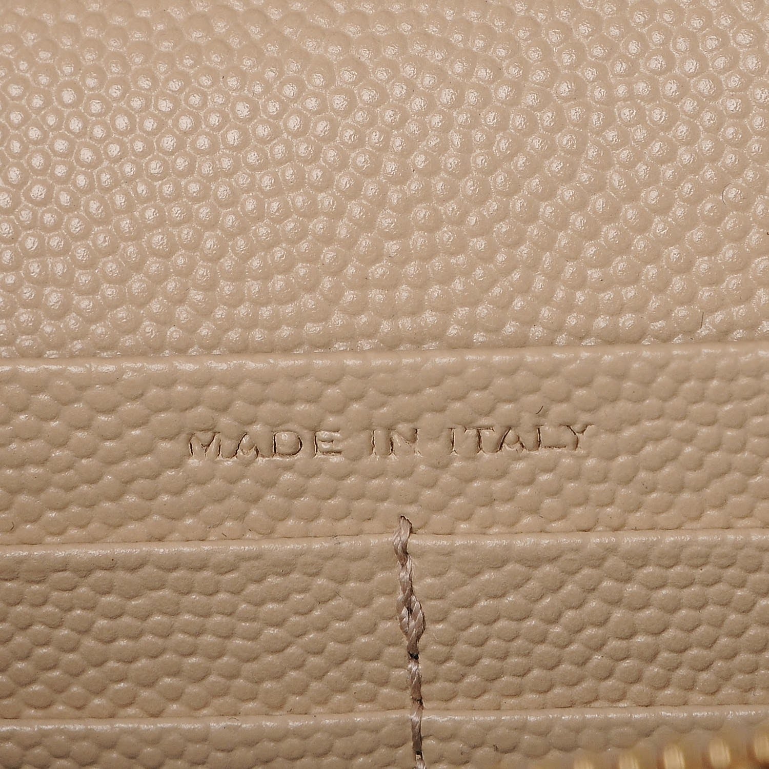 Saint Laurent Grain De Poudre Matelasse Chevron Monogram Chain Wallet Nude Powder 7 of 8