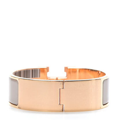 Hermes Enamel Wide Clic Clac H Bracelet GM Marron Glace 2 of 5