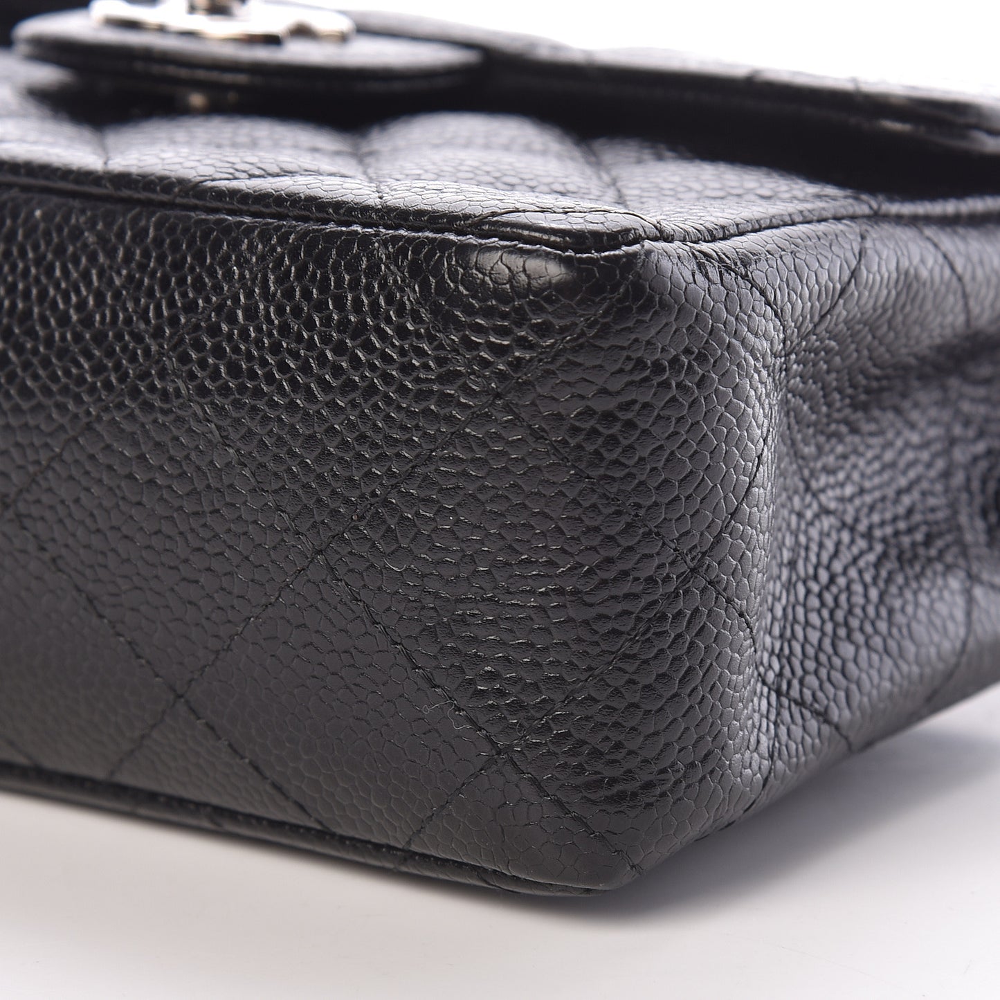 Caviar Quilted Mini Square Flap Black