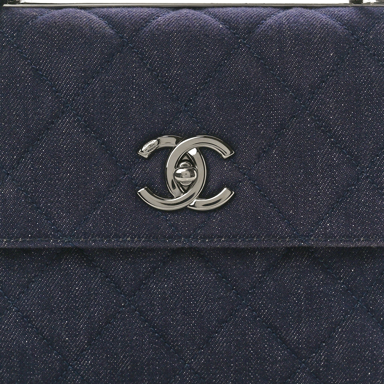 Chanel Denim Quilted Small Trendy CC Flap Dual Handle Bag Blue 8 of 11