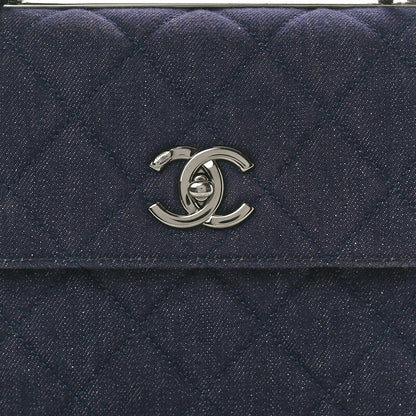Chanel Denim Quilted Small Trendy CC Flap Dual Handle Bag Blue 8 of 11