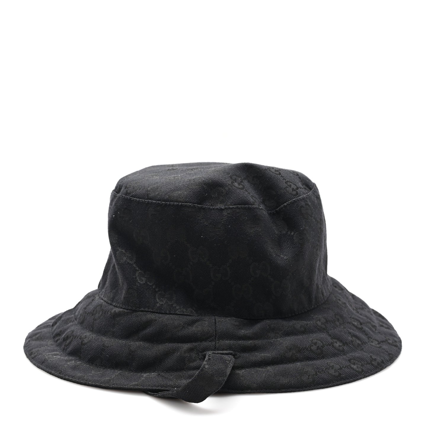 Canvas Monogram Reversible Bucket Hat Black
