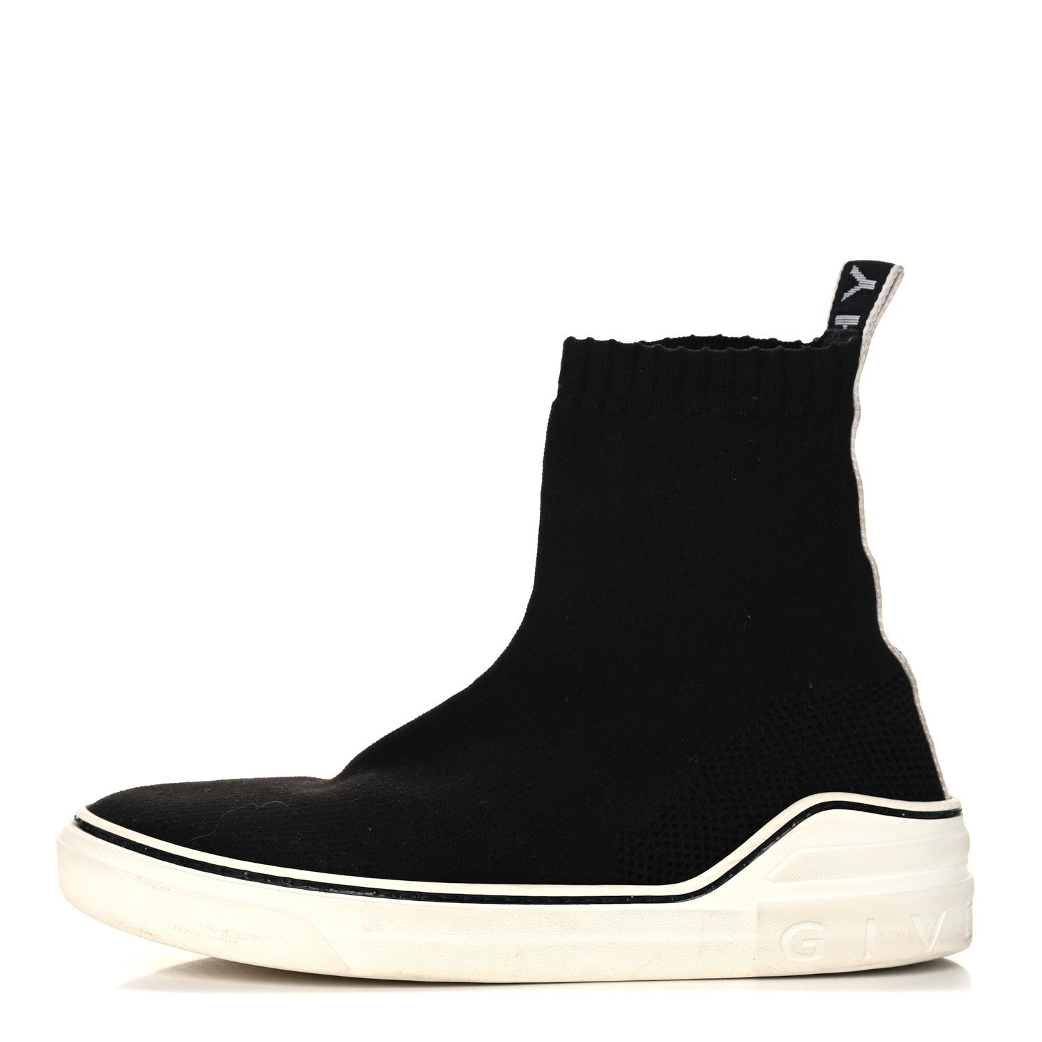 Givenchy Technical Canvas Knit Womens George V Sock Sneakers 41 Black 1 of 12