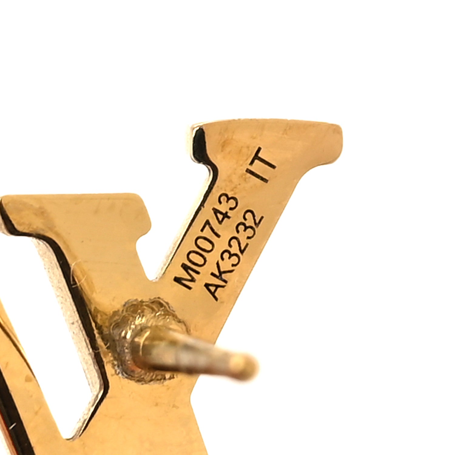 Louis Vuitton Metal LV Iconic Earrings Gold 5 of 6