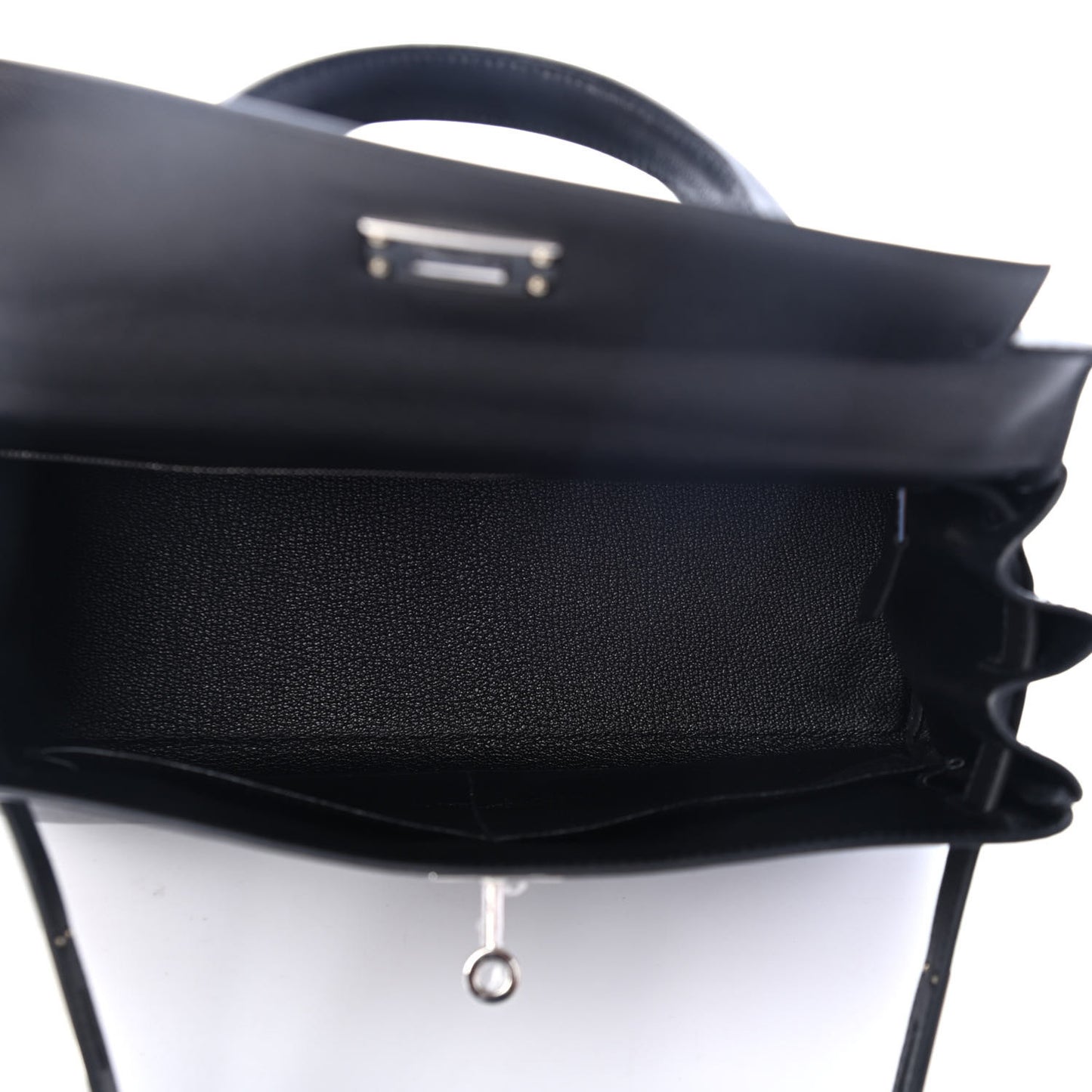 Madame Calfskin Kelly Retourne 28 Black