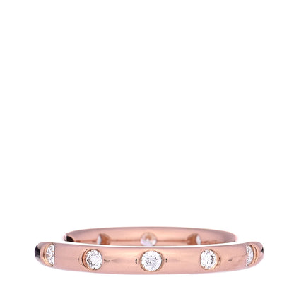 Tiffany 18K Rose Gold Diamond Bezet Band Ring 50 5.5 1 of 6