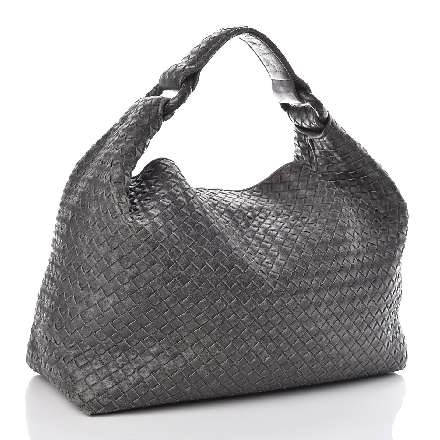 Nappa Intrecciato Sloane Hobo Ferro Gray