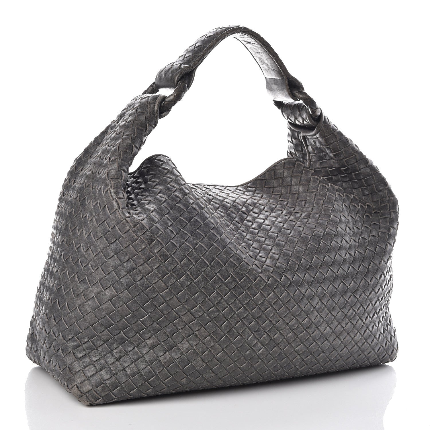 Bottega Veneta Nappa Intrecciato Sloane Hobo Ferro Gray 3 of 12