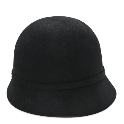 Christian Dior Wool Felt Tulip Hat 57 Black 4 of 8