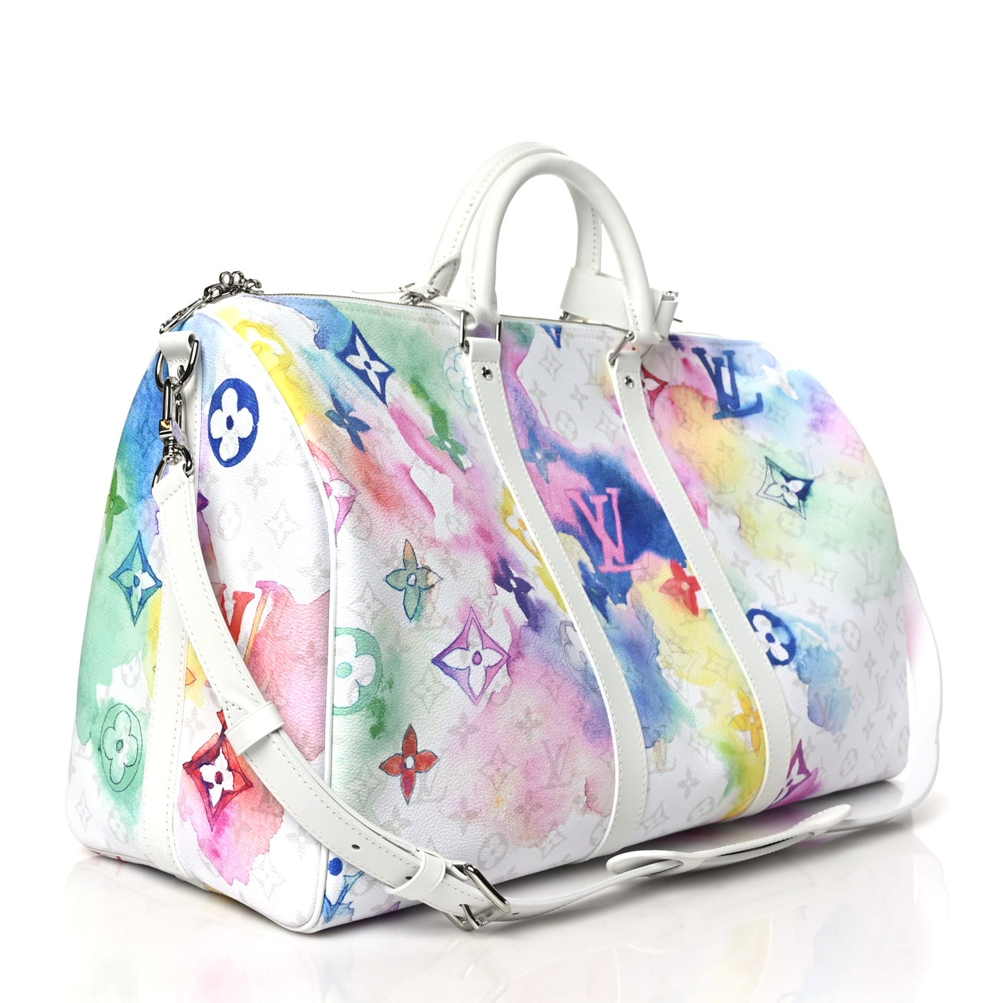 Monogram Watercolor Keepall Bandouliere 50 Multicolor