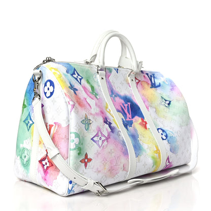 Louis Vuitton Monogram Watercolor Keepall Bandouliere 50 Multicolor 3 of 9