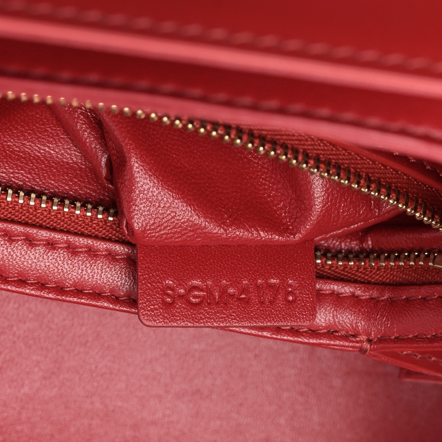 Celine Shiny Calfskin Medium Triomphe Red 8 of 11