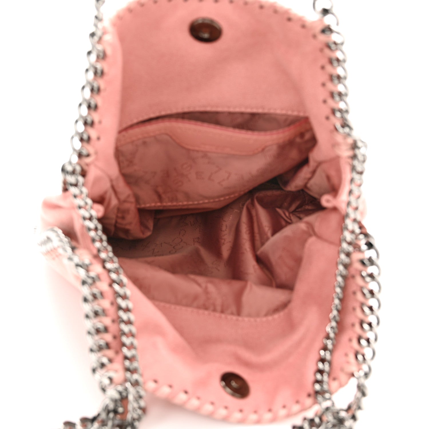 Stella McCartney Shaggy Deer Mini Falabella Fold Over Tote Pink