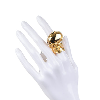 Saint Laurent Arty Ovale Ring 7 Golden 2 of 4
