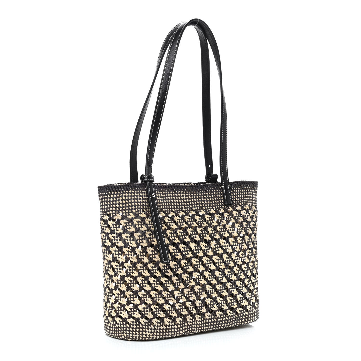 Loewe Raffia Paula's Ibiza Small Basket Tote Natural Black 3 of 10