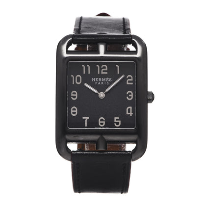 Hermes PVD Stainless Steel Barenia 29mm Cape Cod Quartz Watch Noir 1 of 11