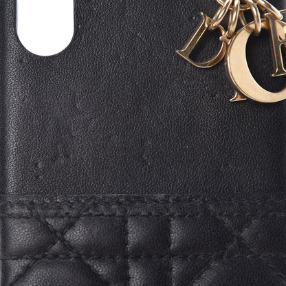 Christian Dior Lambskin Cannage Lady Dior Tech iPhone X XS Case Black 7 of 9