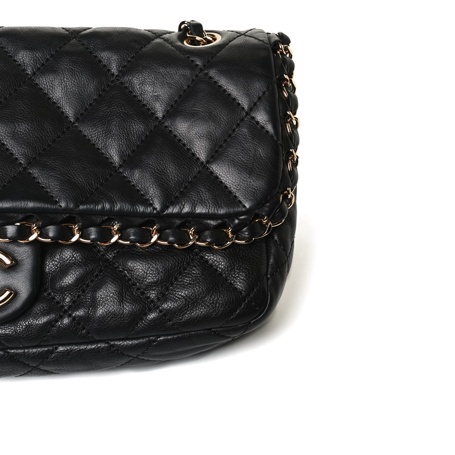 Chanel Calfskin Quilted Medium Chain Me Flap Black 13 of 16