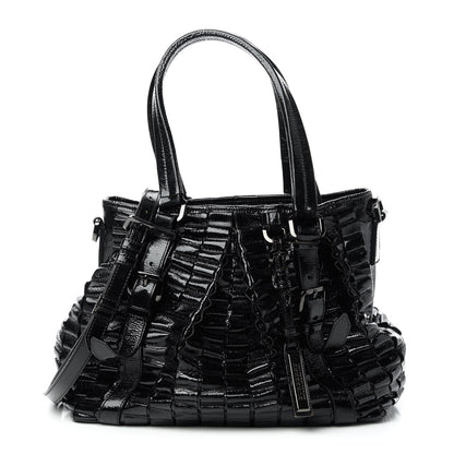 Burberry Patent Ruffled Medium Lowry Black 1 of 11