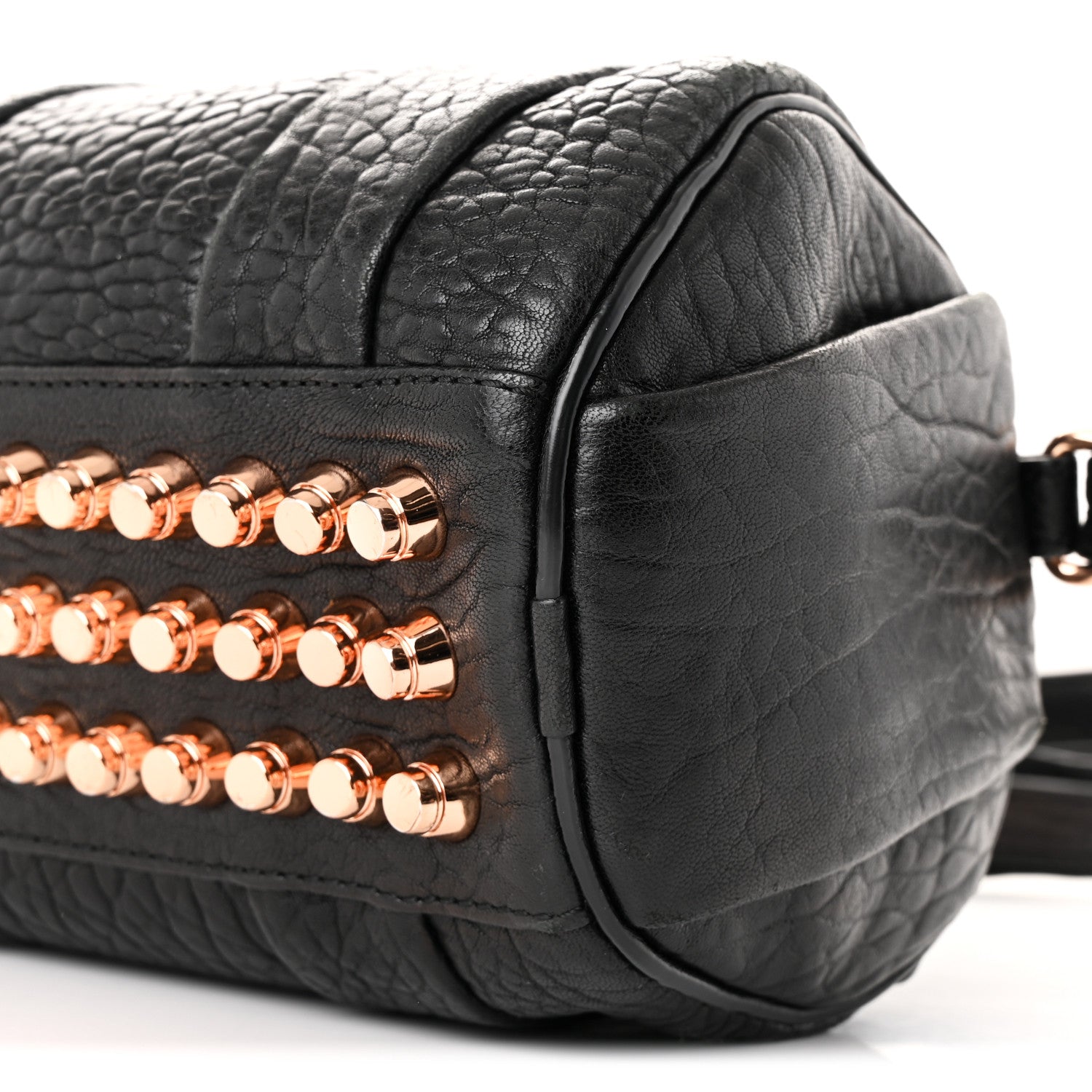 Alexander Wang Pebbled Lambskin Mini Rockie Black Rose Gold Hardware 10 of 10