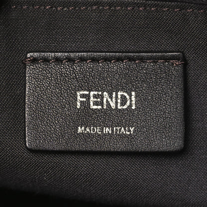 Fendi Vitello Dolce Bi-Color FF 1974 Embossed Medium By The Way Boston Bag Maya Black 6 of 9