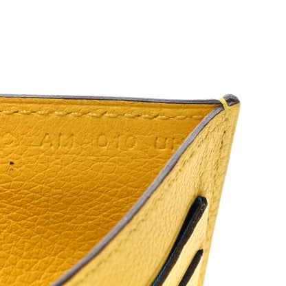 Hermes Evercolor Citizen Twill Card Case Jaune De Naples 7 of 7