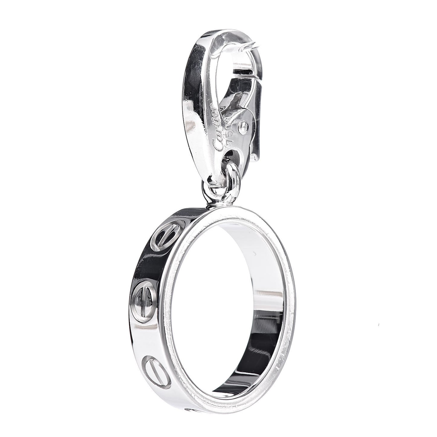 18K White Gold LOVE Ring Charm