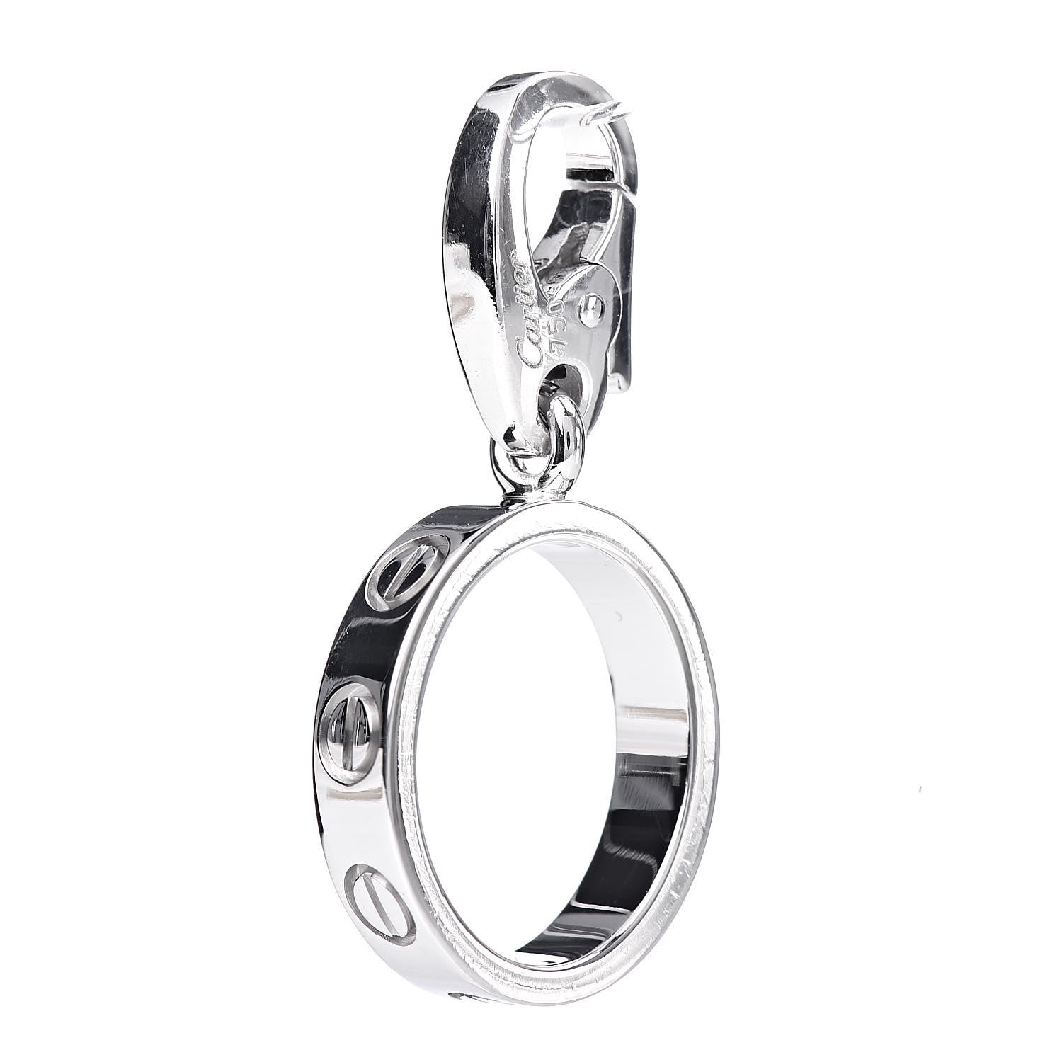Cartier 18K White Gold LOVE Ring Charm 4 of 4
