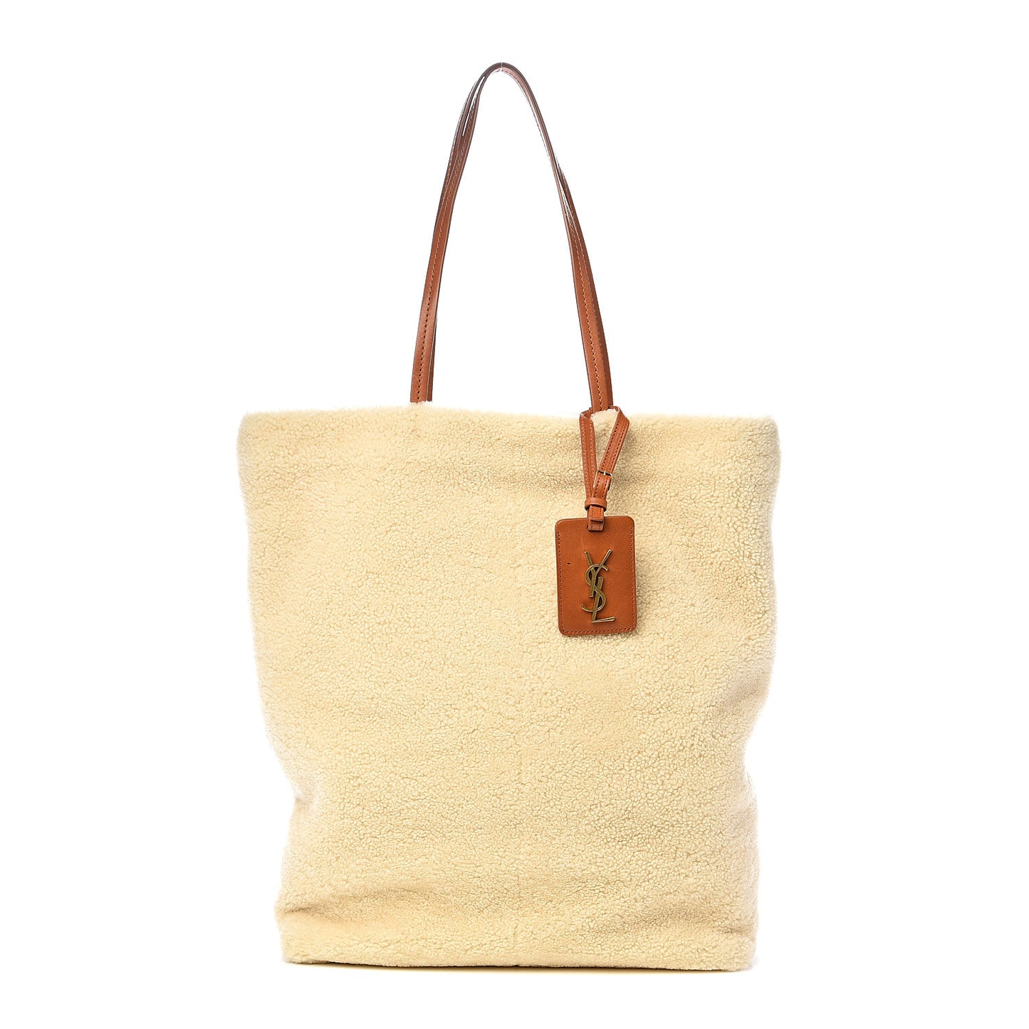 Shearling East West Tote Natural