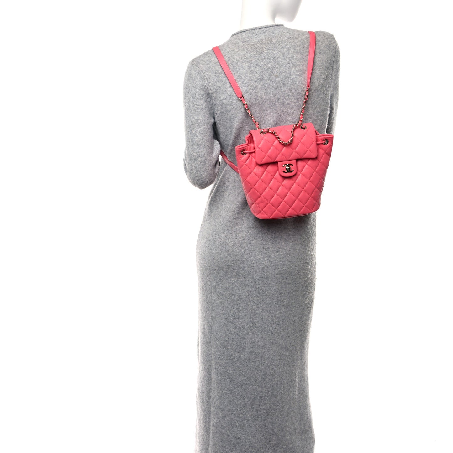 Caviar Quilted Mini Urban Spirit Backpack Pink