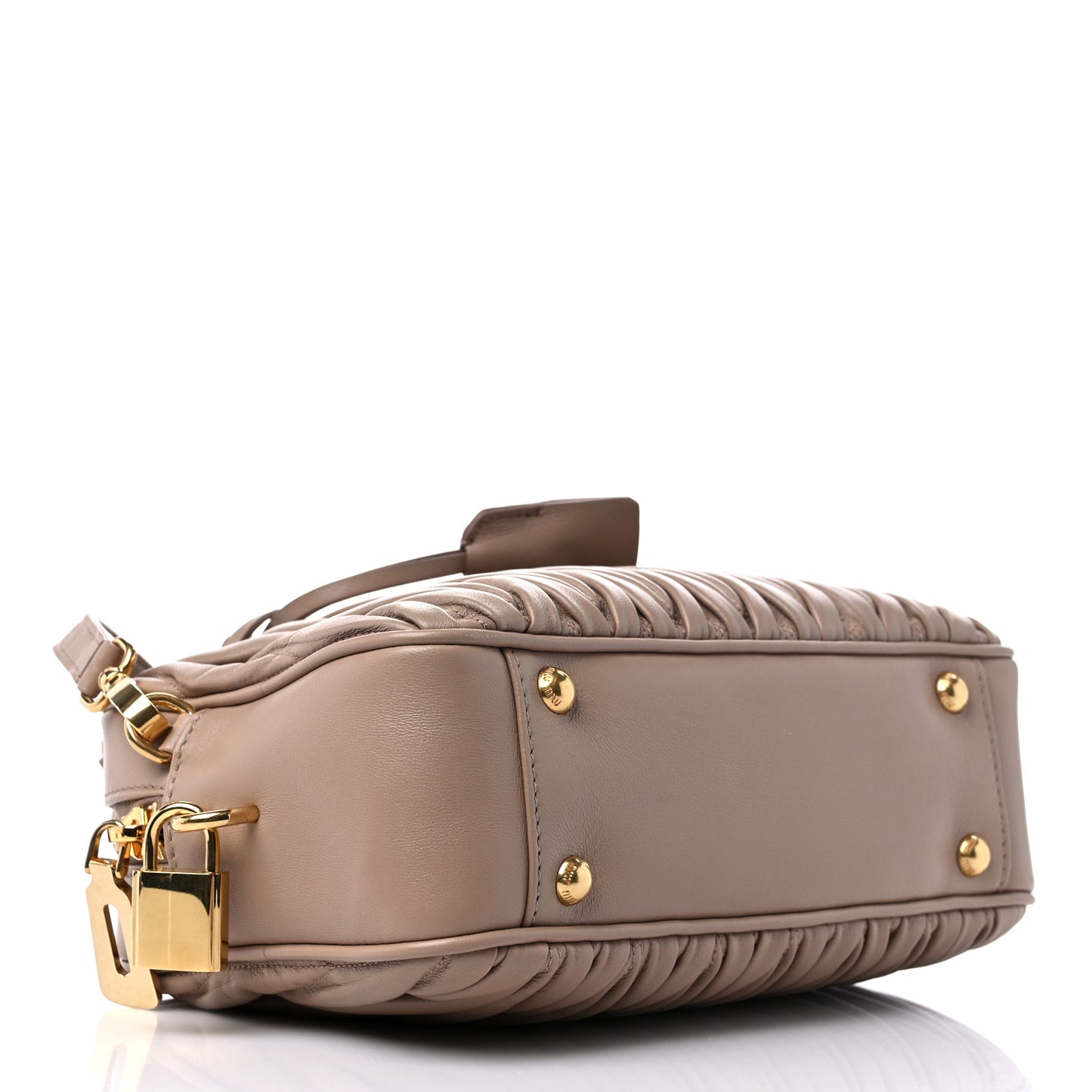Nappa Matelasse Top Handle Bag Cammeo