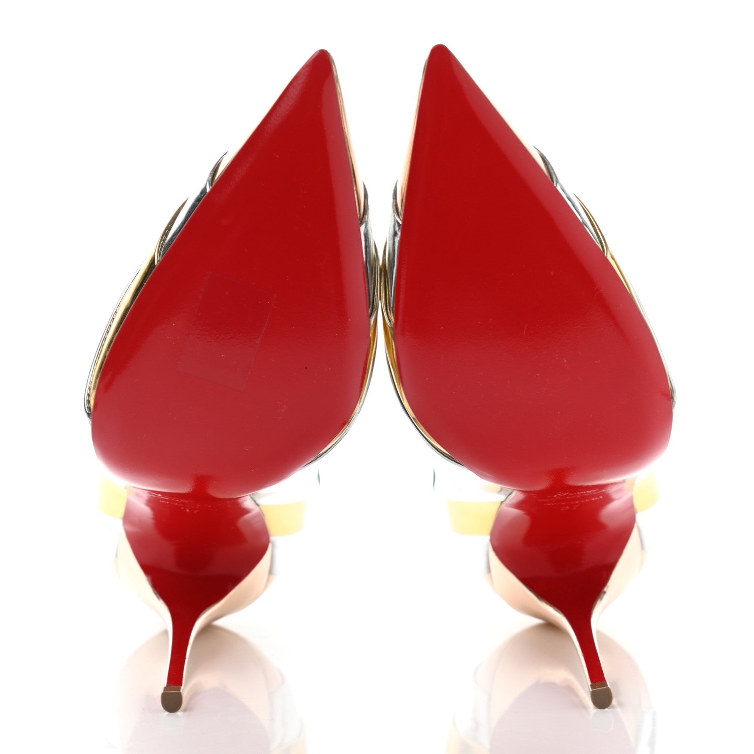 Christian Louboutin Nappa Patent Veau Mirror Eklectica 120 Pumps 37 Silver 5 of 14