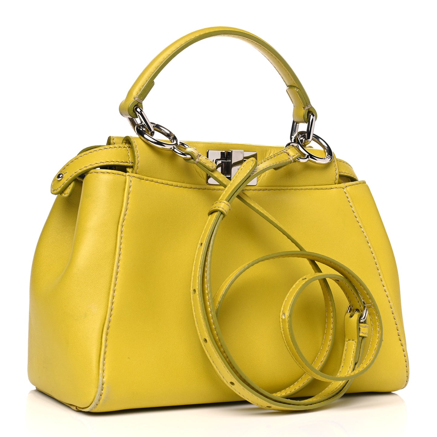 Nappa Mini Peekaboo Iconic Satchel Lime