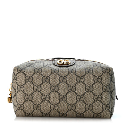 Gucci Soft GG Supreme Monogram Calfskin Small Ophidia Cosmetic Case Beige Ebony New Acero 1 of 7