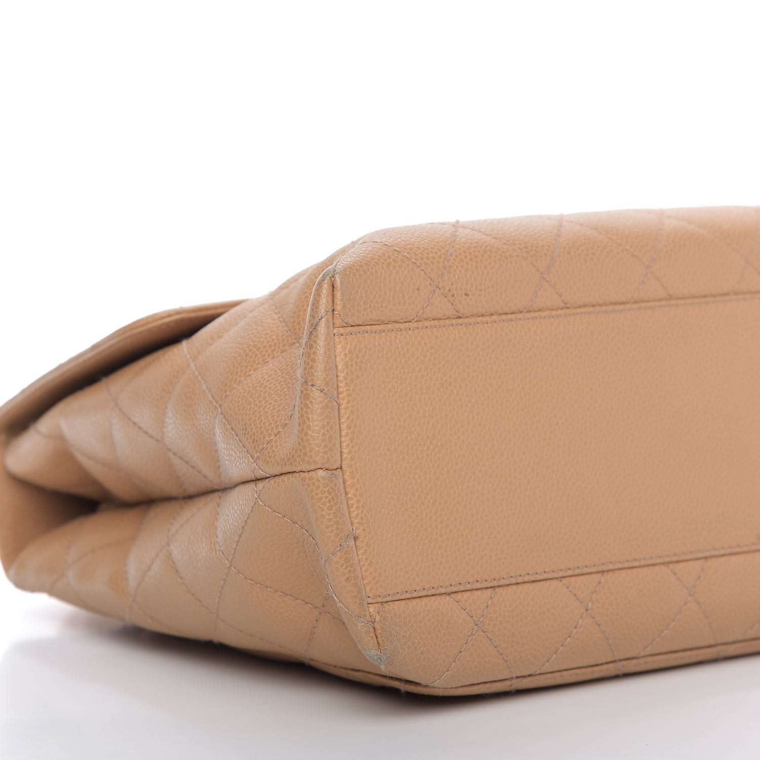 Chanel Caviar Quilted Jumbo Kelly Flap Beige 6 of 10