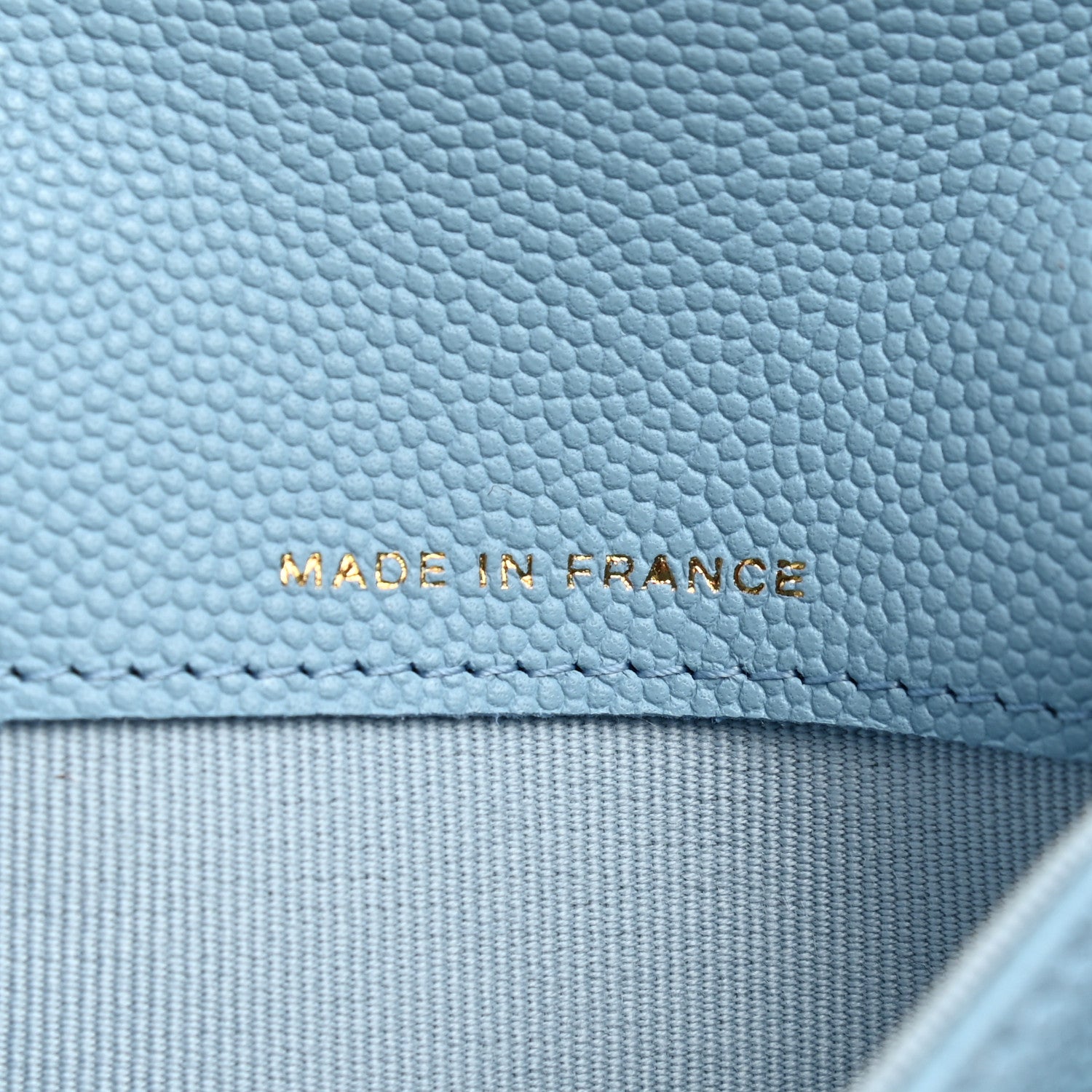 Chanel Caviar Quilted Flap Card Holder Wallet Light Blue 7 of 9