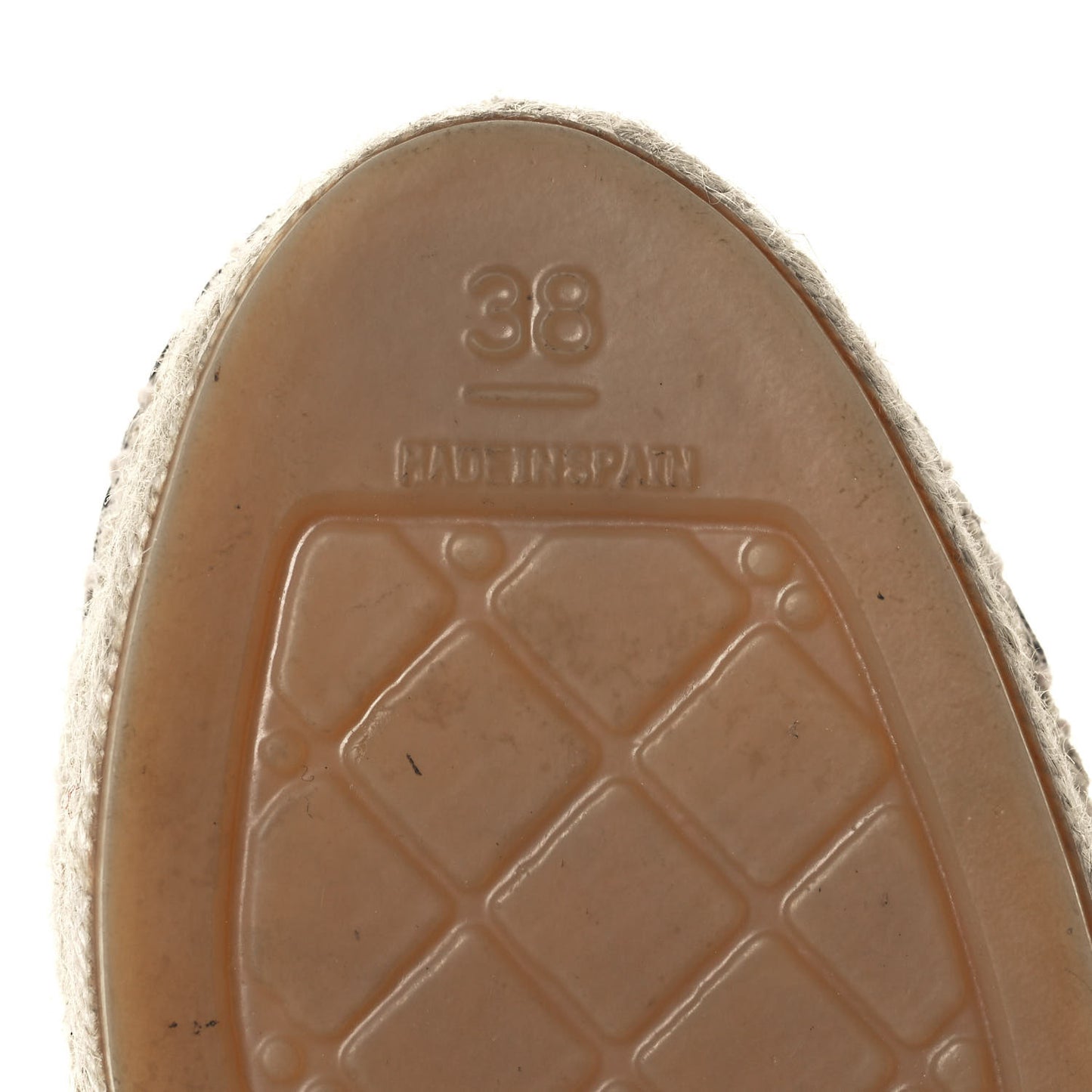 Lambskin CC Espadrilles 38 Beige Black