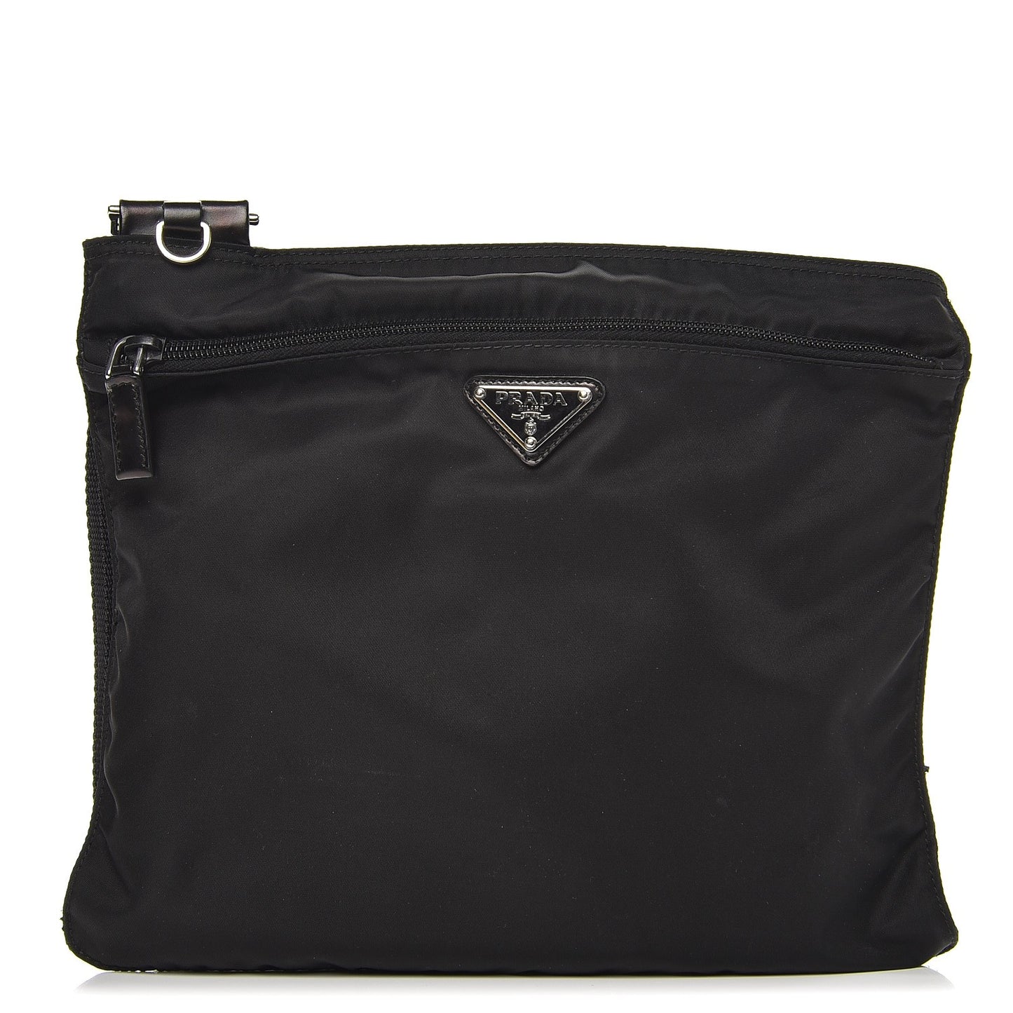 Nylon Vela Flat Messenger Bag Black