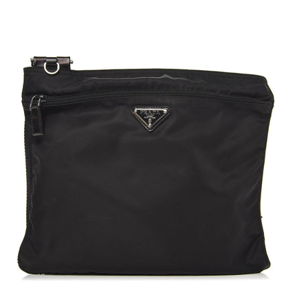 Prada Nylon Vela Flat Messenger Bag Black 1 of 8