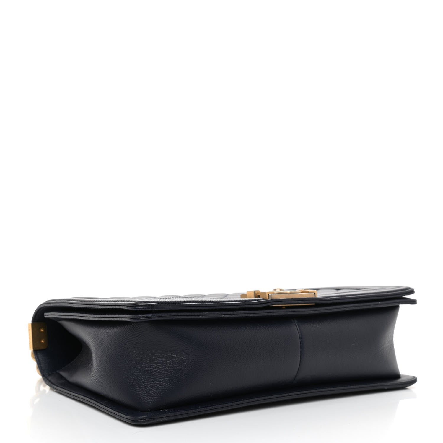 Chanel Caviar Quilted New Medium Boy Flap Dark Navy Blue 4 of 11