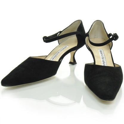 FASHIONPHILE MANOLOBLAHNIKSuedeKittenHeels35Black 1 of 8