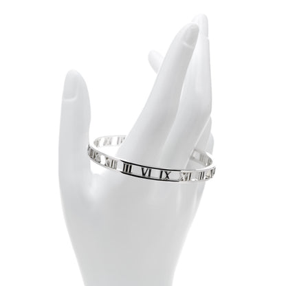 Tiffany Sterling Silver Narrow Atlas Open Bangle Bracelet 2 of 4