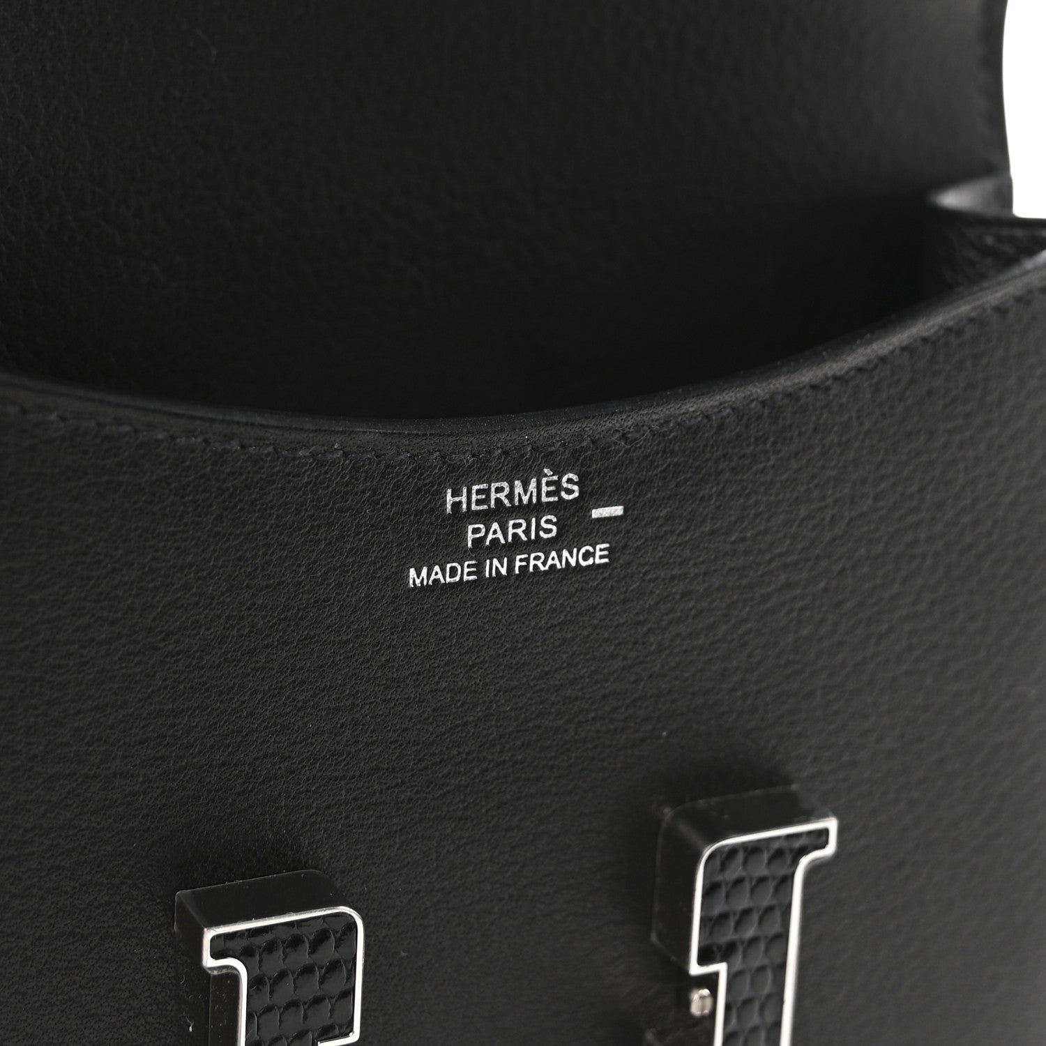 Hermes Evergrain Lizard Constance Slim Wallet Black 7 of 8