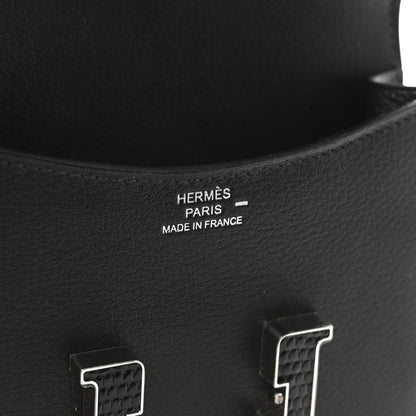 Hermes Evergrain Lizard Constance Slim Wallet Black 7 of 8