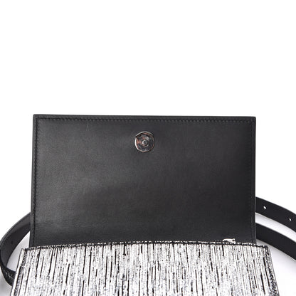 Saint Laurent Metallic Lambskin Lame Monogram Kate Belt Bag Black Platine 6 of 8
