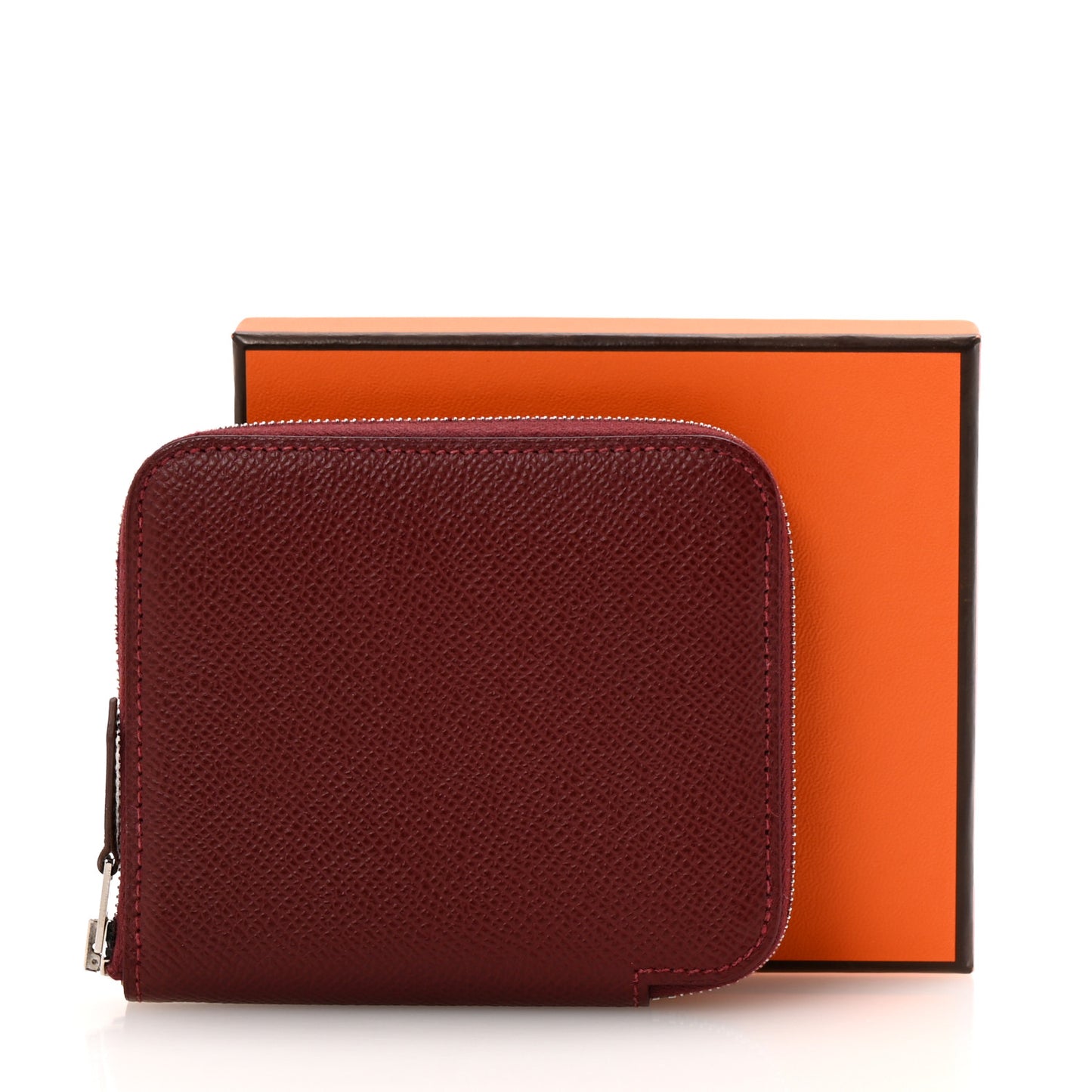 Epsom Silk'In Compact Wallet Rouge H