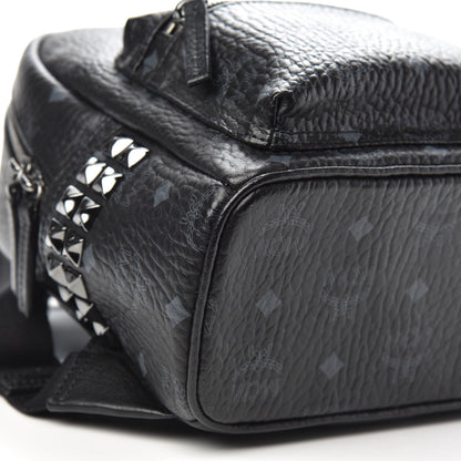MCM Visetos Side Stud Mini Stark Backpack Black 6 of 7