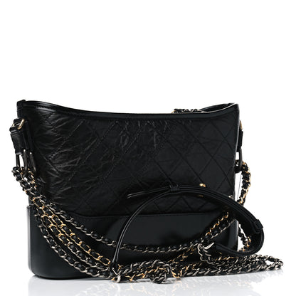 Chanel Aged Calfskin Quilted New Medium Gabrielle Hobo Black 2 of 4