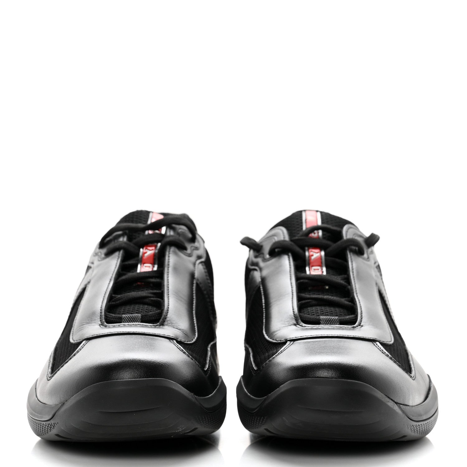 Prada Calfskin Mesh Neoprene America’s Cup Sneakers 9 Black 2 of 13